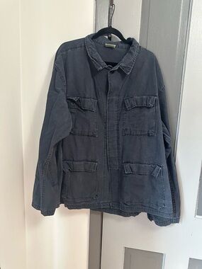 Dark Gray Men's Military Utility Jacket